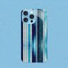 Various blue vertical stripes Man Protect PhoneCase Glass PhoneCase for iPhone 17 16 15 14 13 12 11pm Pro Plus Dropresistant