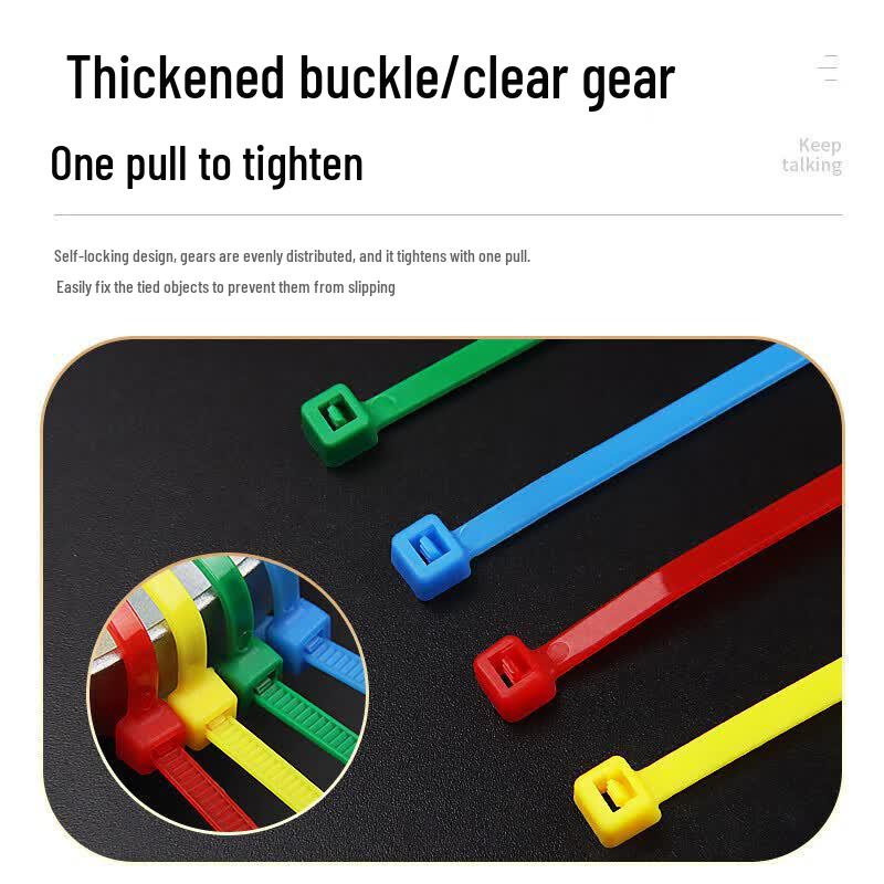 BQH High-Temperature Colored Nylon Cable Ties, Mixed Colors