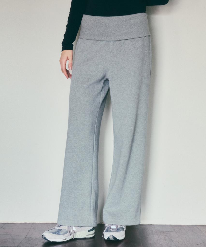 Wednesday Oasis For Woman Easy Flap Wide Sweatpants_Melange Gray(W25-Pt35)