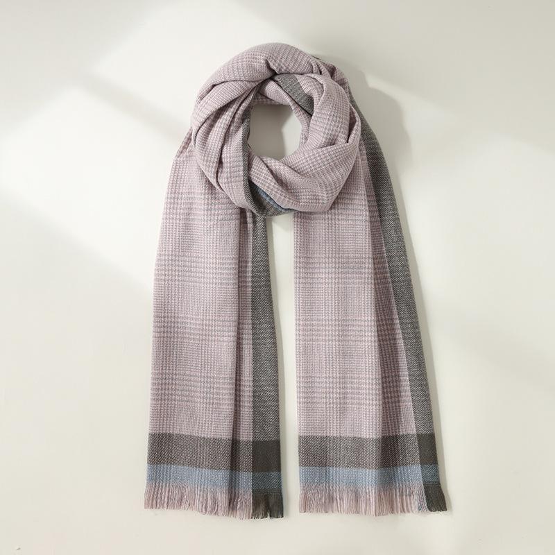 New Imitation Cashmere Scarf Japanese and Korean Sweet Mid-length Scarf for Women Autumn and Winter Tassel Scarf Shawl for Women