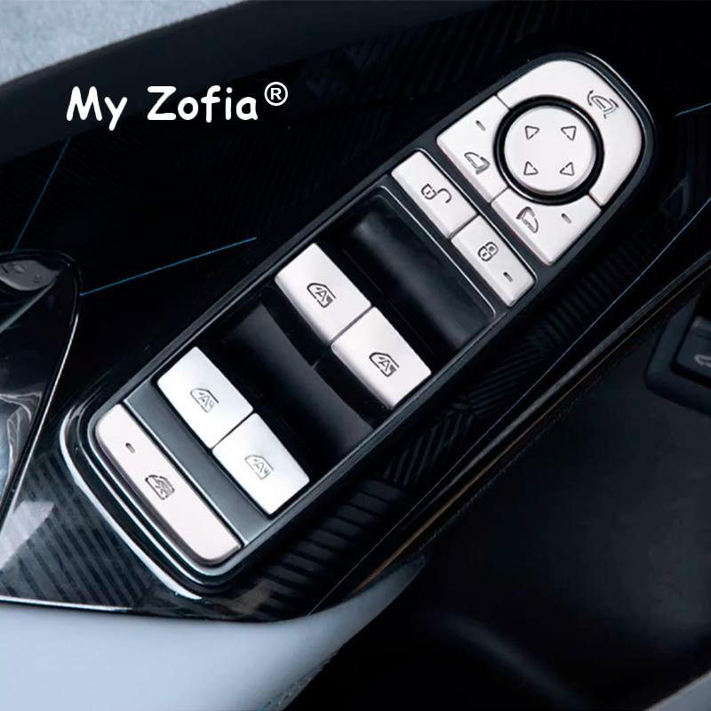 For BYD Seal EV 2023 2024 2025 Car Button Trim Sticker Anti-Scratch Center Console Gear Shift Button Cover Accessories