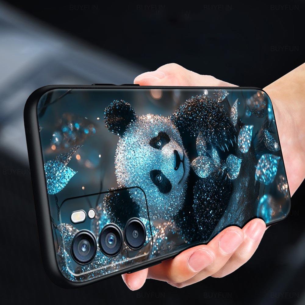 Baby Panda Phone Case For Oppo Reno 13 12 11 10 7 F Find X5 X6 A98 A80 A79 A78 A57 A54 A31 A17 Pro 5G Soft TPU Cover Fundas Bags