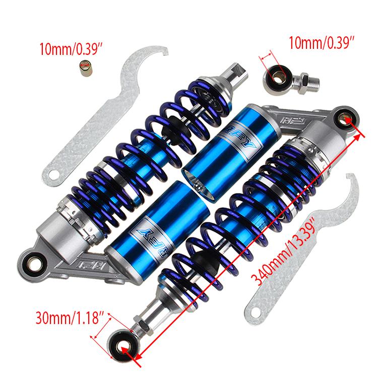 

Universal 320mm Motorcycel Air Shock Absorbers Suspension Cushion Adjustable For Scooter Gokart Moped Quad ATV Dirt Street Bikes