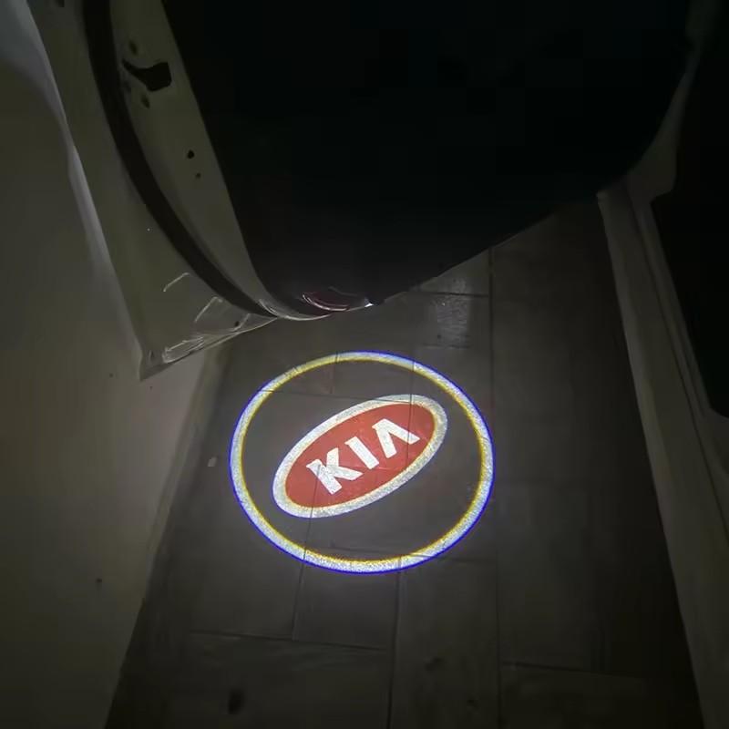 BXAOK1 2pcs LED Car Door Projector Light Car Accessories For Kia Stinger Sportage Picanto Stonic Forte 5 3 4 K7 K5 K8 K3 Soul K9 Seltos