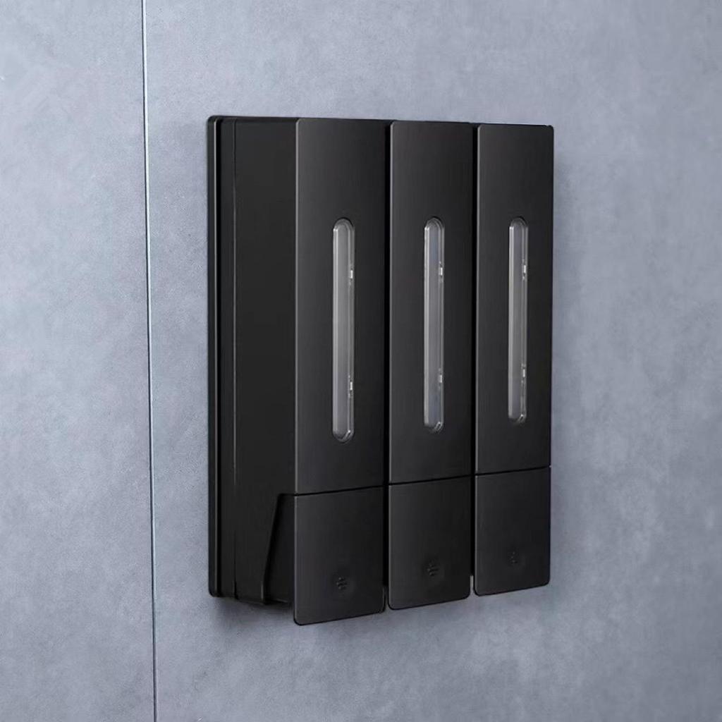 400ml Wandmontierter, ohne Bohren zu befestigender Seifen- & Shampoodispenser für Hotels