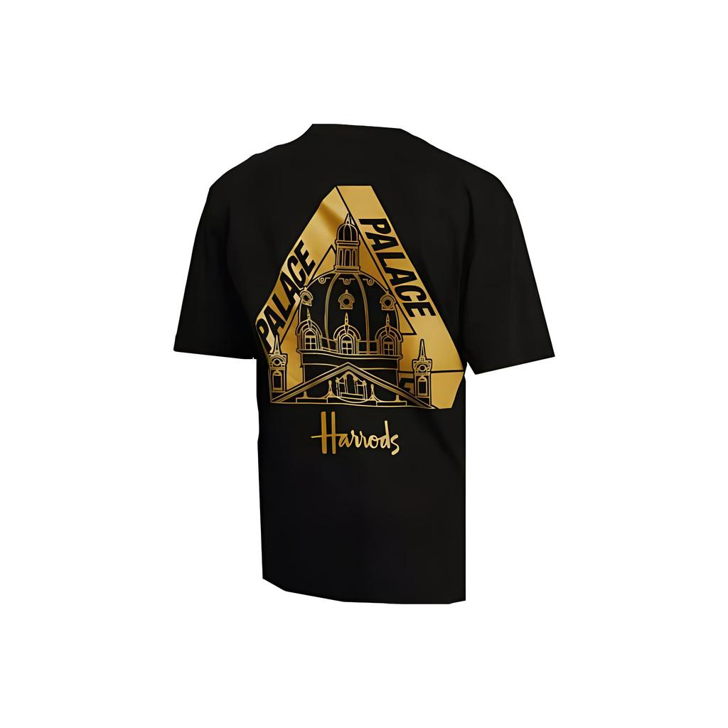 Palace X Harrods Collaboration FW21 Logo Print Crew Neck T-Shirt Men Tops Black P21TS288
