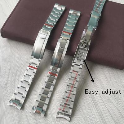 20mm High Quality 904L Stainless Steel Watchband Silver Bracelet with Glidelock Clasp Buckle  Just For RX Submariner GMT Watch