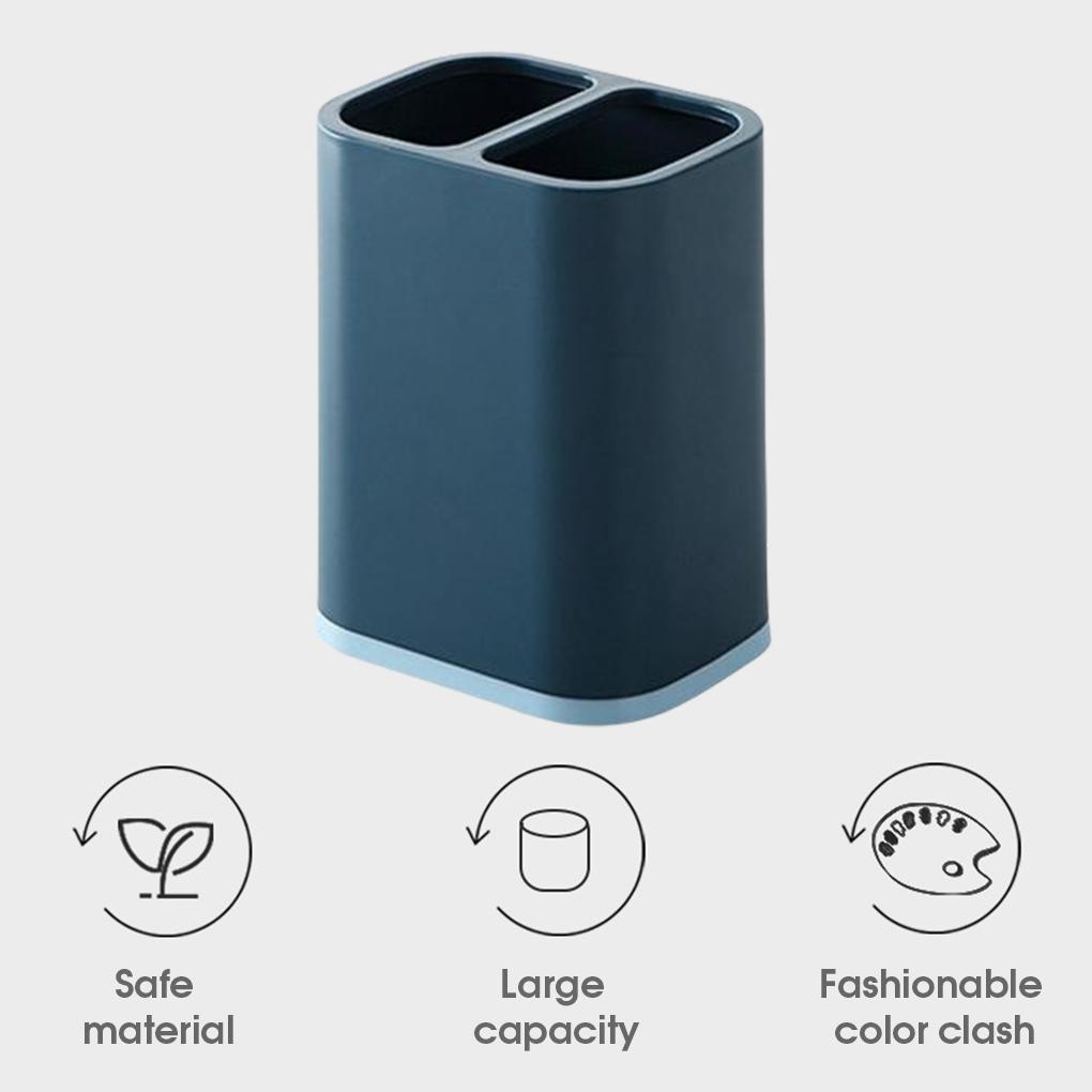 Chopsticks Storage Holder Box Double Grids Fork Spoons Countertop Tableware Organizer Draining Household Shelf