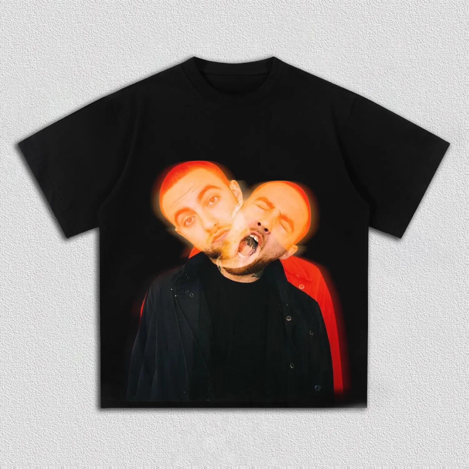 

Mac Miller Cotton Unisex Commemorative Shirt 2026 Summer Oneck Women Unisexs Y2k Hip Hop Style Short Sleeve Music Tshirt Fan Gift S