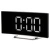Digital Alarm Clock Mirror Smart Light Sensing Curved Screen LED Clock Digital Temperature Display Alarm Clock for Student