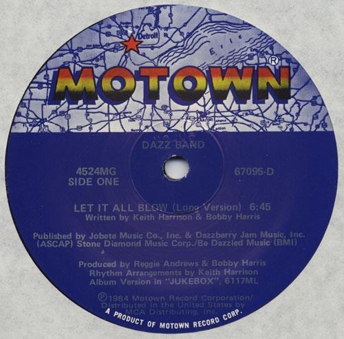 

12inch Record DAZZ BAND - Let It All Blow 4524MG Motown 1984 US Dance & Electronica Used