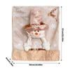 Christmas Chair Cover Cute Gnome Snowman Reindeer Design Festive Holiday Plush Patterned Home Dining Room Chair Decoration