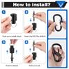 VOFUN-2X SDS Plus Shank Drill Bit Holder Keychain SDS Shank Adapter Extension Bar Socket Adapter Easy Change Hand-Held Holders