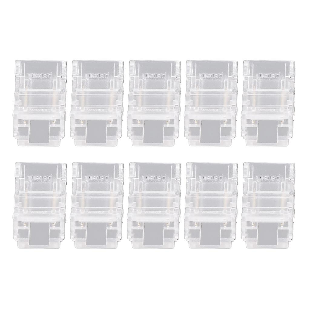 10 Pcs LED Light Strip Connectors 2Pin 8mm Strip to Strip Solderless COB LED Light Strip Connectors