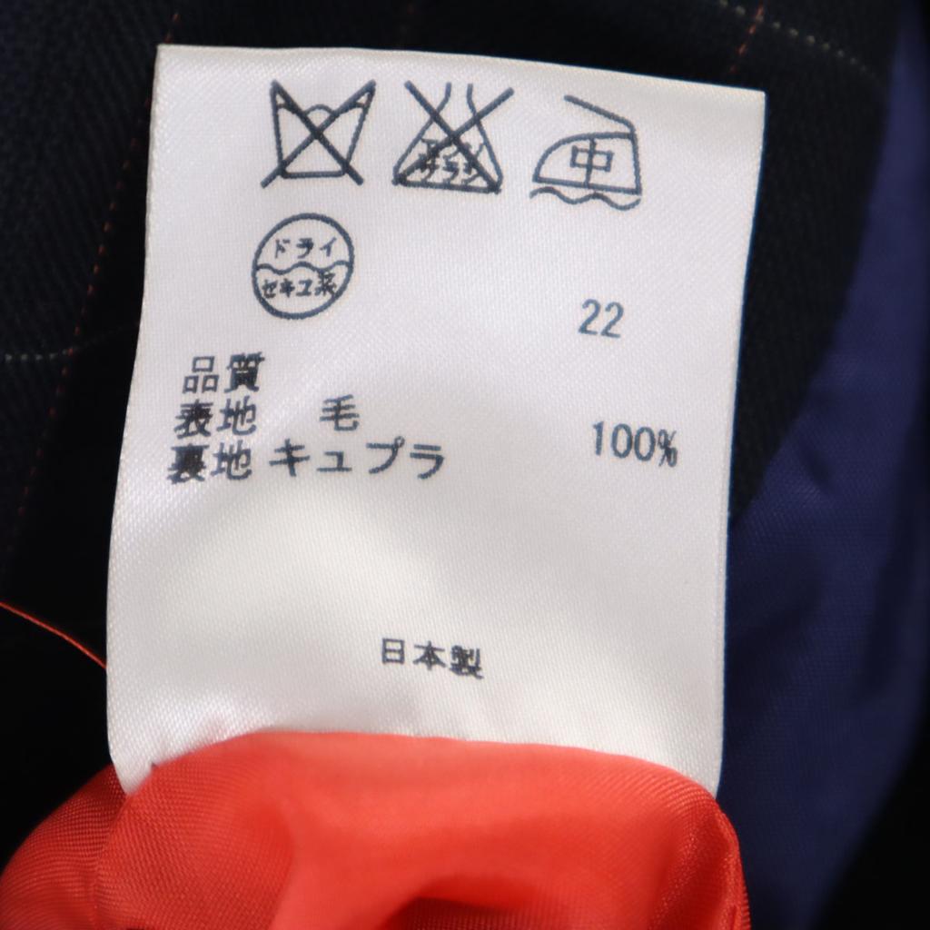 Paul Smith Made In Japan Check Pattern Tailored Jacket 40 Navy Women Used