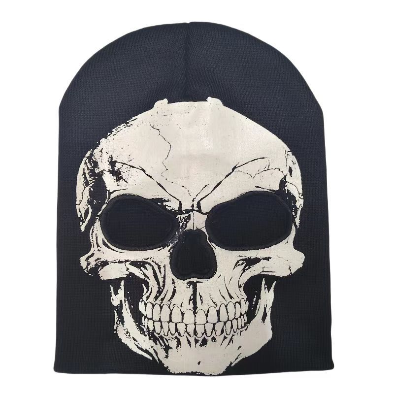 

Осенне-зимняя вязаная шапка с черепом, шапка-скелет с черепом для взрослых и детей, шапка-пуловер на Хэллоуин, тренд average size