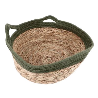 Straw Cat Nest Hand Woven Breathable Soft Cat Bed Round Scratch Proof Cat Nest for Four Seasons