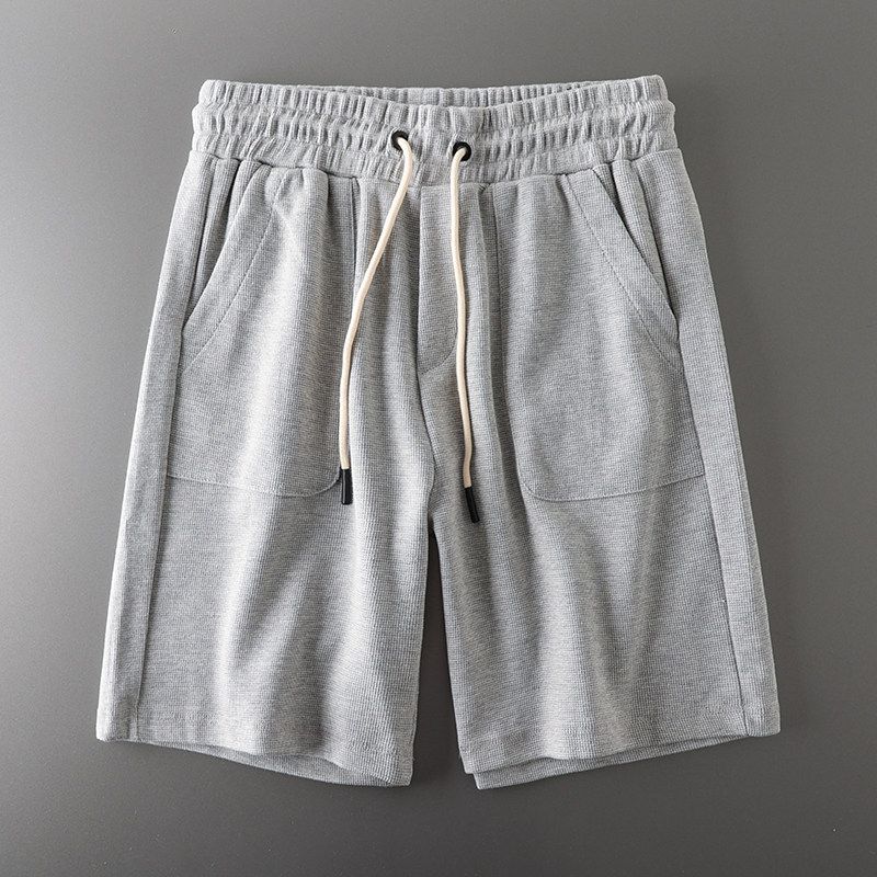 Export Original Tail Order Japanese Style Waffle Shorts Men's Summer Casual American Heavy Weight Pure Cotton Fifth Pants Men's Trousers