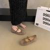 Herbst 2025 Französische Retro-Schleife Mary Jane Schuhe Damen vielseitige Innenhöhe Erhöhung runde Zehenkappe mit Rock Mode Schuhe
