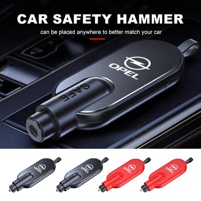Car Safety Hammer Glass Window Breaker Emergency Escape Tool For Insignia Corsa Zafira Mokka Grandland Antara Ampera