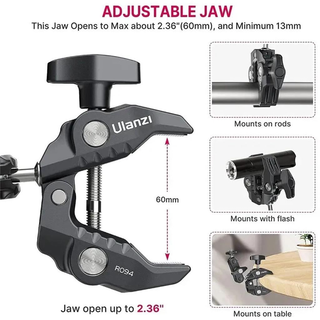 Powerful  Pod Clamp Multi-function Live Photography Accessories Crab  Clamp
