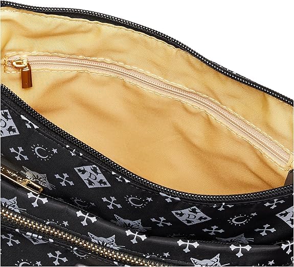 Shoulder Bag for Cat Dayan the Cat Black [Wachifield] Women, Crossbody, Monogram, Stylish, Cat, Pattern, WTSK-03 Wtsk-03-black-2