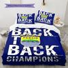 Persib Bandung Pattern Bedding Set Quilt Cover Pillowcase Home Decor Gift (1 * duvet cover + 2 * pillowcase, without core)