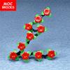MOC Bricks Plant Stem Leaves Arm Mechanical 37695 30377 Wall Flower Building Blocks Action Educational Assembled Toys Kids Gifts
