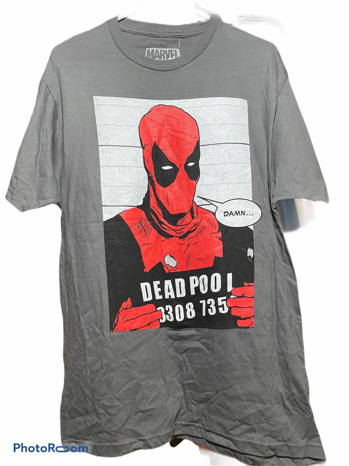 Mens Gray Deadpool Marvel Short Sleeve Tee Shirt Size Small NWT NEW S