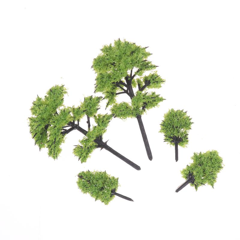 Simulation Mini Green Tree Model Dollhouse Railway Street Scene Decor Ornaments Dollhouse Micro Landscape Garden Ornament