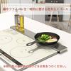 Mericodan Extendable Stovetop Cover, Gas Stovetop Cover, Kitchen Storage, Range Guard, Oil Splash Guard, Stainless Steel, Compatible with Induction Co