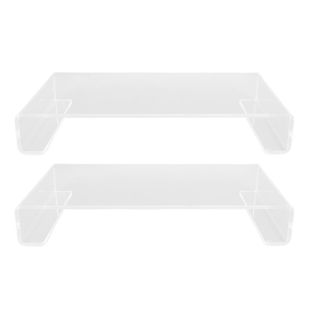 2PCS Acrylic Stand Polished Edges Multi Purpose Acrylic Display Riser for Shower Supplies Vanity