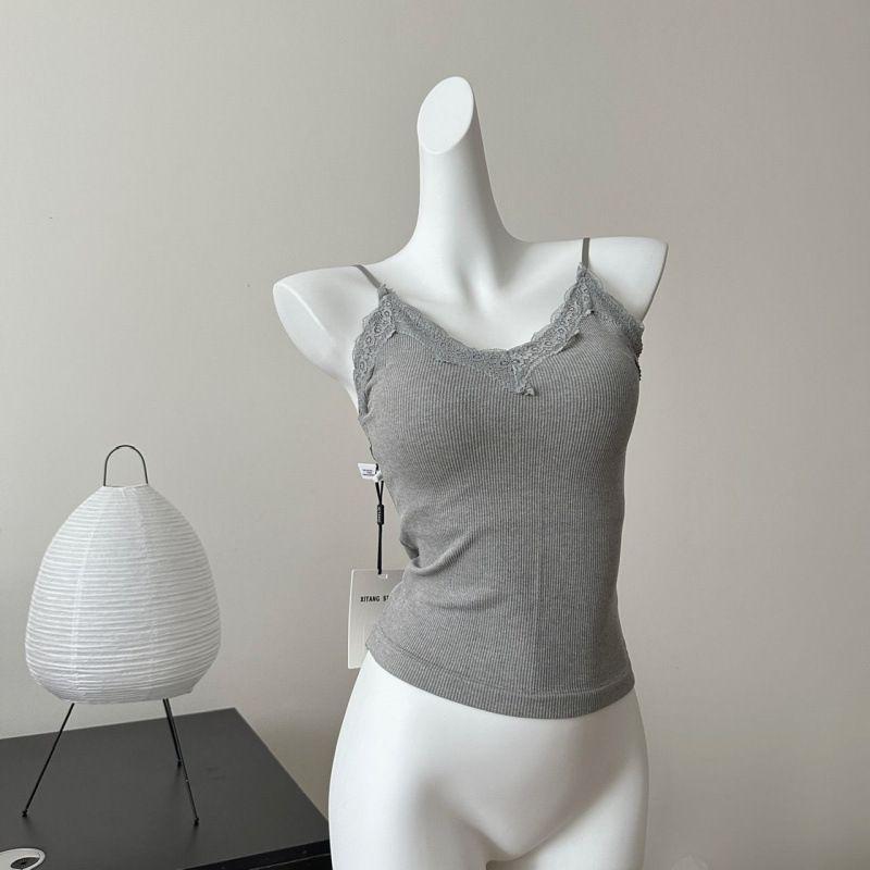 

Большой размер Женская осень Новая задняя анти-голая накладка на грудь кружевной жилет-халтер нижняя рубашка верхняя часть Fat Mm 4XL