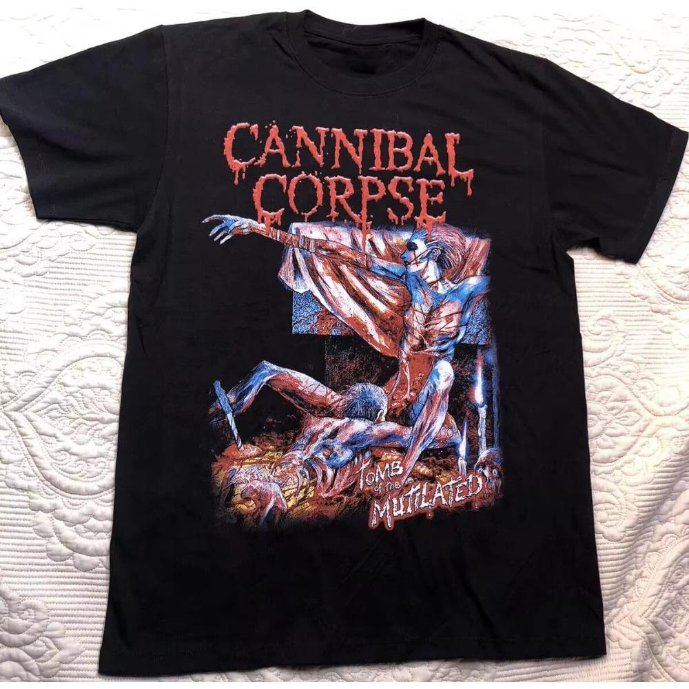 

Футболка группы Cannibal Corpse, большая, Tomb of The Mutilated, черная, дэт-метал, музыка, мужская, женская, футболка, лето, хлопок, принт, короткий рукав M