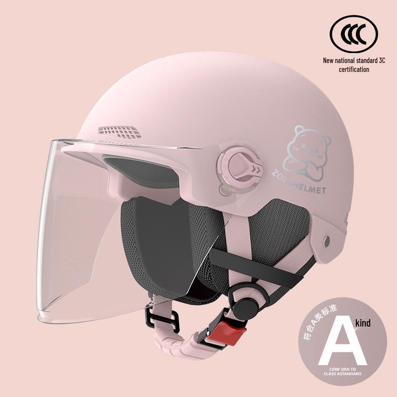Women's Lightweight Ventilated Electric Scooter Helmet with Sun & Ear Protection - All-Season 3C Certified Half Helmet