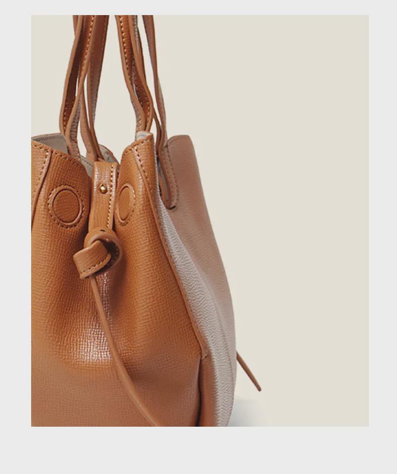 2024 Autumn Large Capacity Genuine Leather Women's Wing Tote Bag