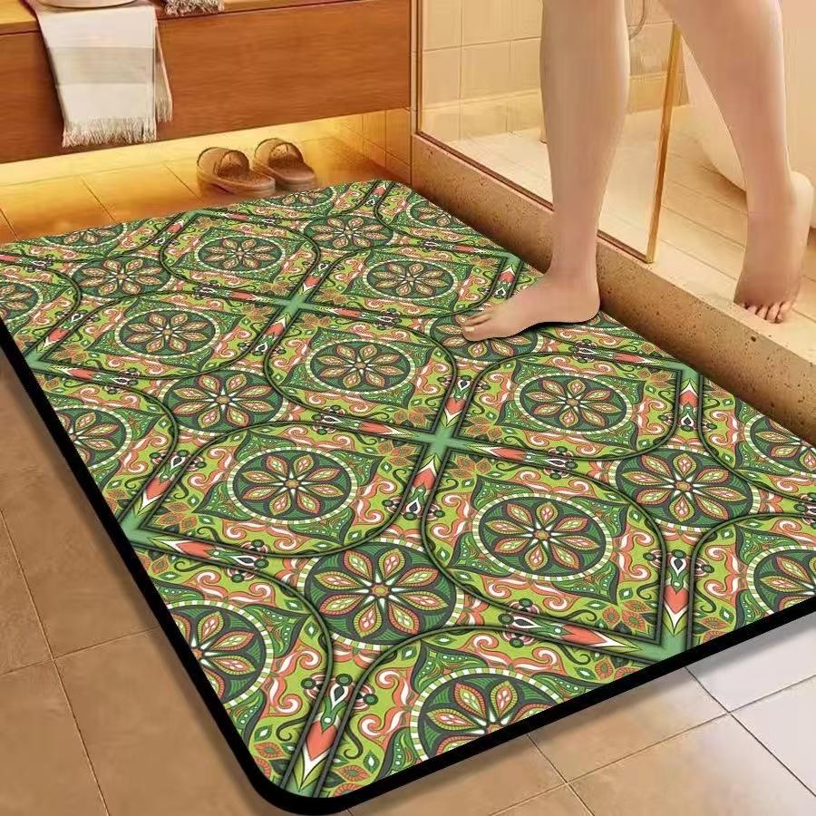 Diatom Mud Floor Mat Entrance Door Bathroom Water-absorbing Non-slip Soft Mat Free of Wash Quick-drying Water Filter Kitchen Drain Mat