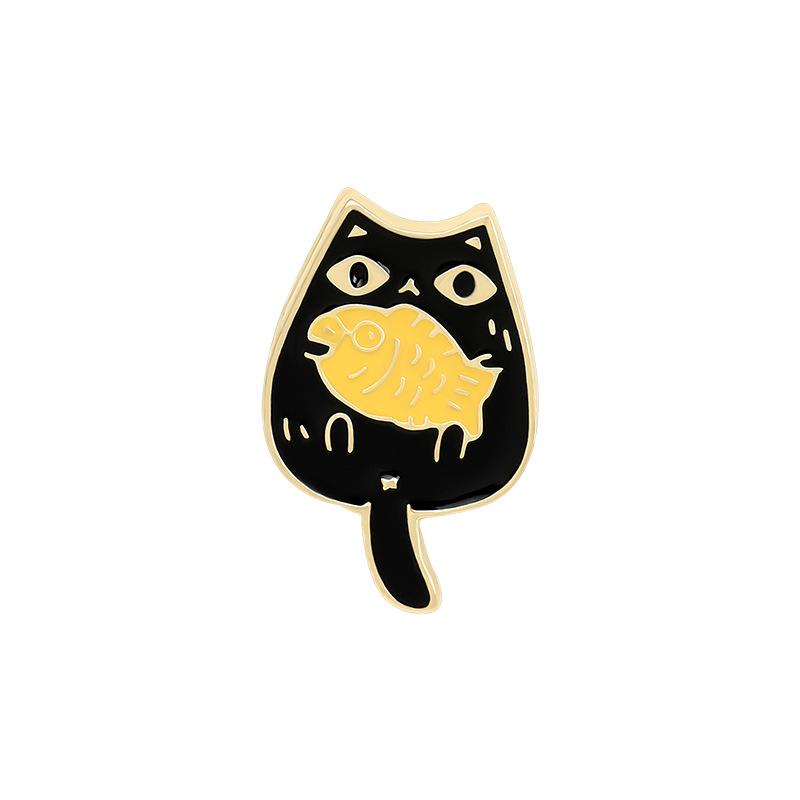 

Eyecatching Cat Brooch Creative Animal Pin Cute Kitty Design For All Styles Gender XZ3347