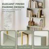 S Shaped Bookshelf 6 Tier Bookcase Freestanding Storage Shelves With Anti Tip Strap For Living Room Light Green