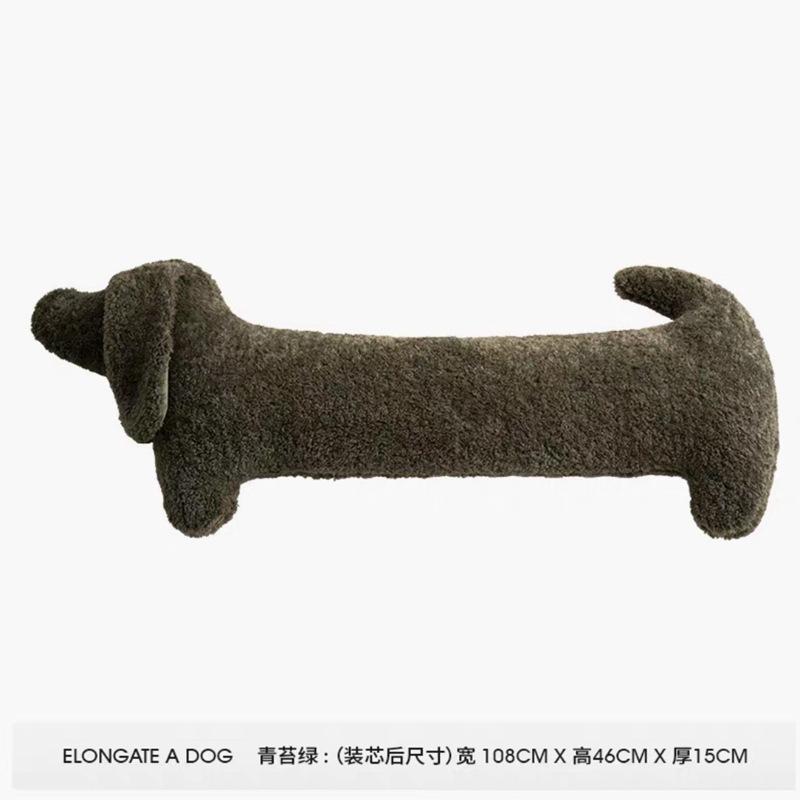 

Long dachshund throw pillow plush toy doll puppy dog doll home sofa pillow doll 68cm（0.3kg） moss зелений колір
