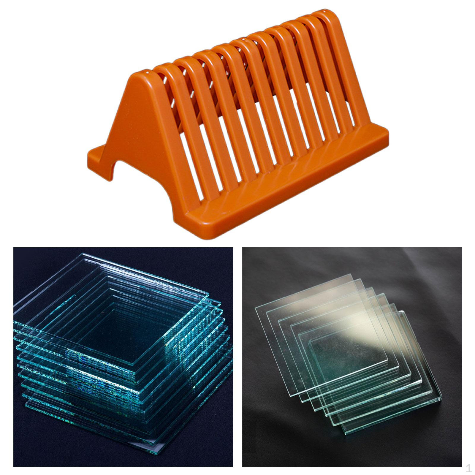 

Стійка для фарбування предметних стекол мікроскопа Стенд для предметних стекол для професіоналів помаранчевий