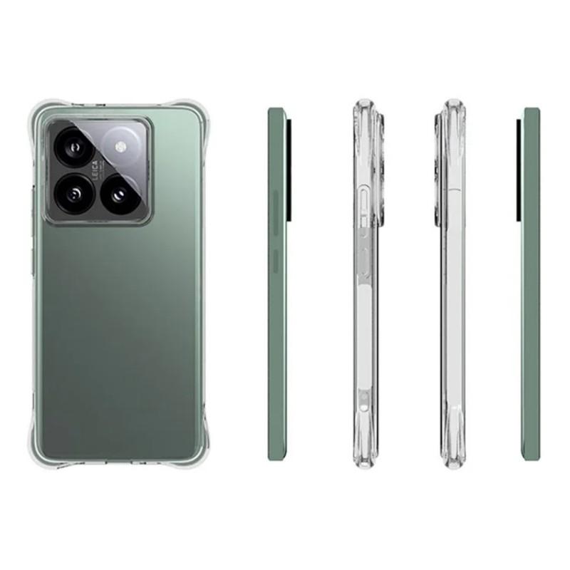 For Xiaomi 14T Pro Clear TPU Case WANLONFENG TM Series 2.0mm Phone Back Cover