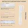 50Pcs Curtain Hanging Hooks Ring Window White Plastic Thickened Adjustable Height Curtain Hook For Home Curtain High Quality