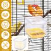 Bird Feeders Multifunctional Parrot Seed Feeder Transparent Seed Food Container Bird Cage Accessories for Small Birds Parrot