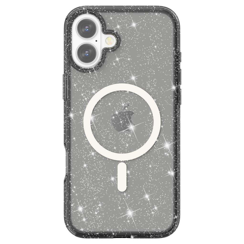 For iPhone 16 Case Compatible with MagSafe Sparkly Glitter PC+TPU Phone Cover