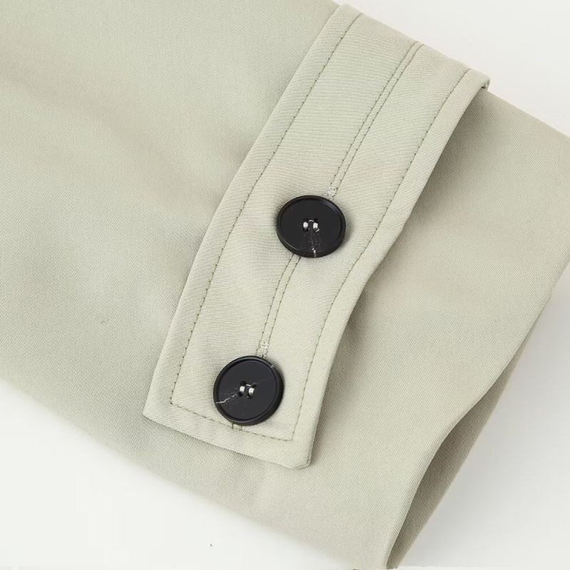 Kaslead New Women clothes Western Style Fashion Two Colors Lapel Batwing Long sleeve Wind-Breaker 0518060