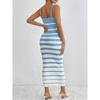 Women's Sexy Hot Girl Striped Suspender Dress with Wrapped Buttocks Long for Women Casual Dresses