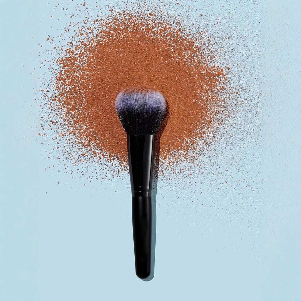 All Black Flame Shape Makeup Brush Highlight Brush Soft Loose Powder Brush Blush Brush Beauty Makeup Brush Tool