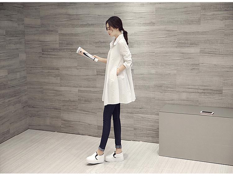 Women's 2025 Spring/Summer Loose-Fit Long Sleeve White Shirt: Trendy Korean Style, Versatile Oversized Design
