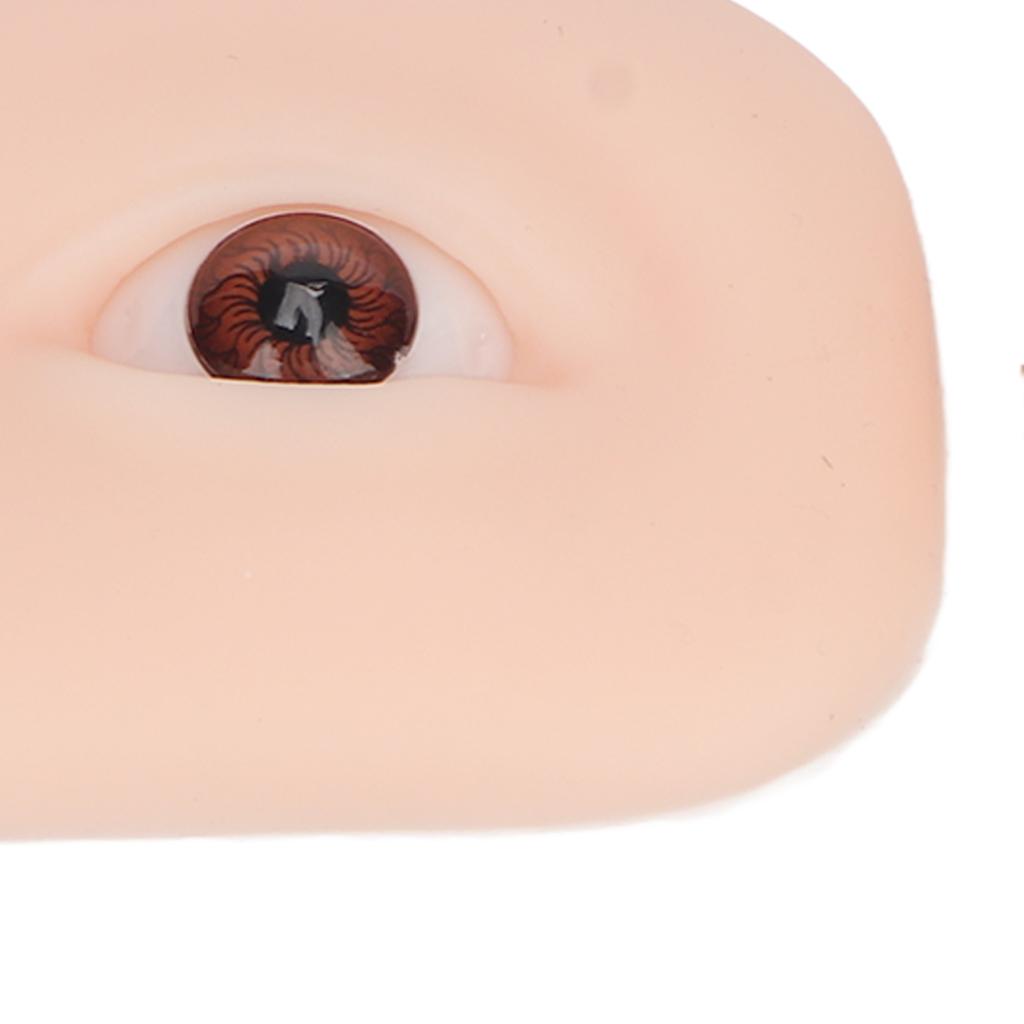 1 Pair Soft Silicone Eye Model Flexible 5D for Practicing Piercing Suture Makeup Tching Instructions